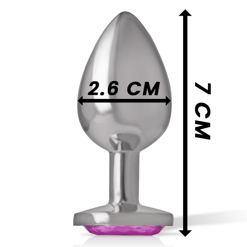 intense plug anale in metallo alluminio cuore rosa taglia s