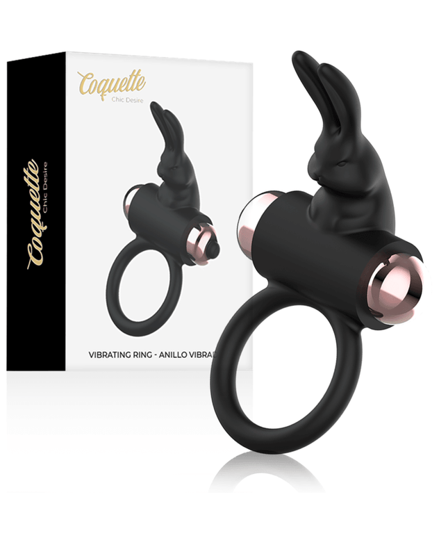 coquette toys anello da cazzo con vibratore nero oro