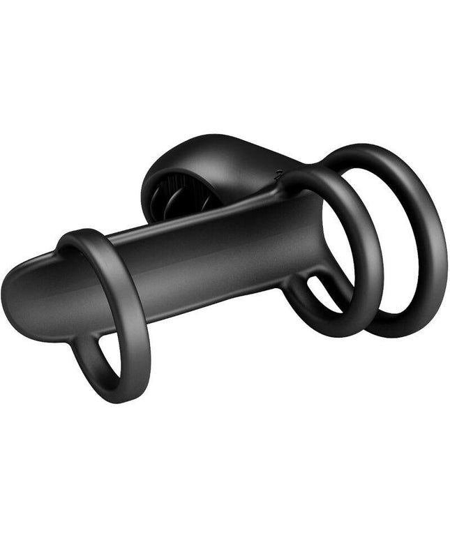 pretty love guaina per pene jammy 12 vibrazioni con lingua in silicone ricaricabile