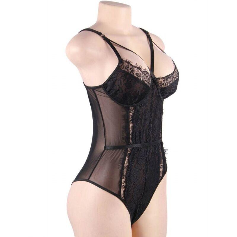 queen lingerie orsacchiotto in pizzo nero s m