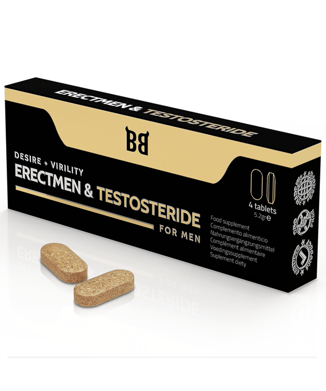 BLACK BULL - POTENZA ERECTMEN E TESTOSTERIDE E TESTOSTERONE PER UOMINI 4 CAPSULE - Only Vibes