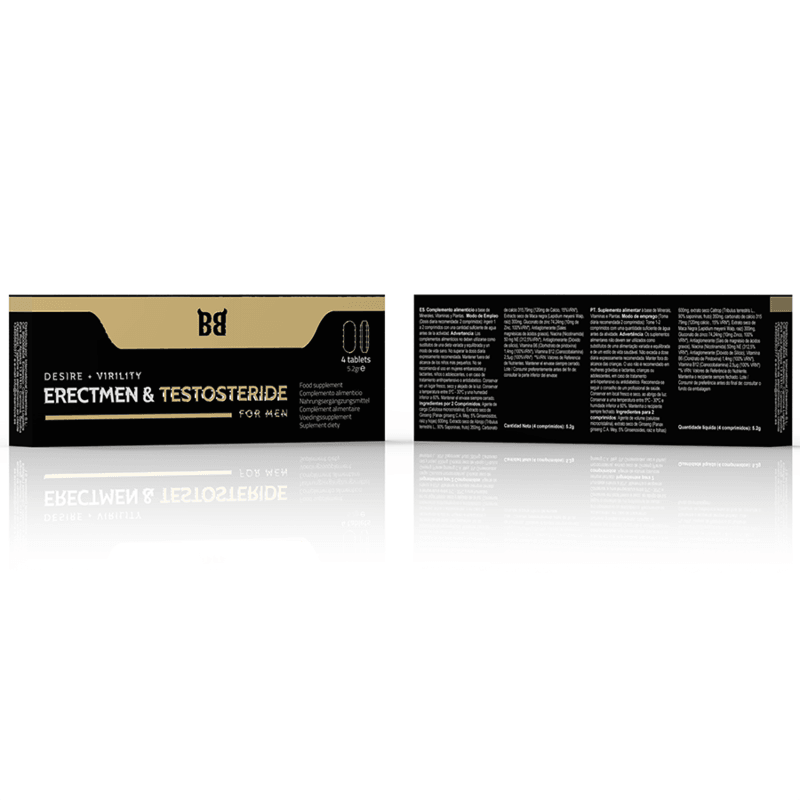 BLACK BULL - POTENZA ERECTMEN E TESTOSTERIDE E TESTOSTERONE PER UOMINI 4 CAPSULE - Only Vibes