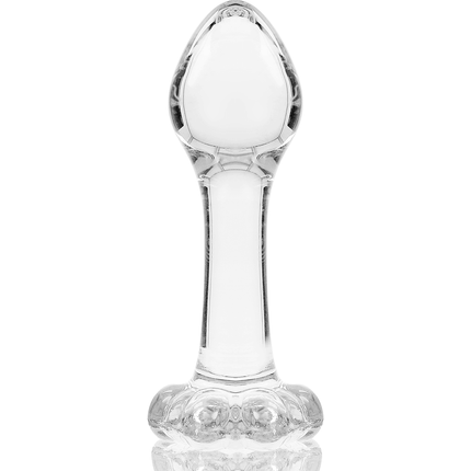 nebula series by ibiza modello 2 plug anale vetro borosilicato trasparente 11 cm o 3 5 cm