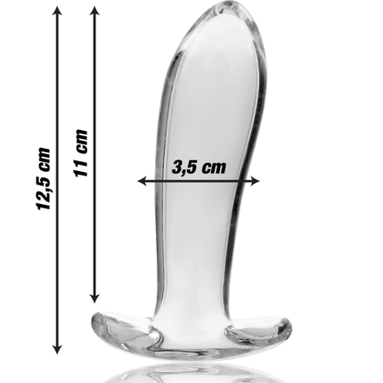 nebula series by ibiza modello 5 plug anale vetro borosilicato trasparente 12 5 cm o 3 5 cm