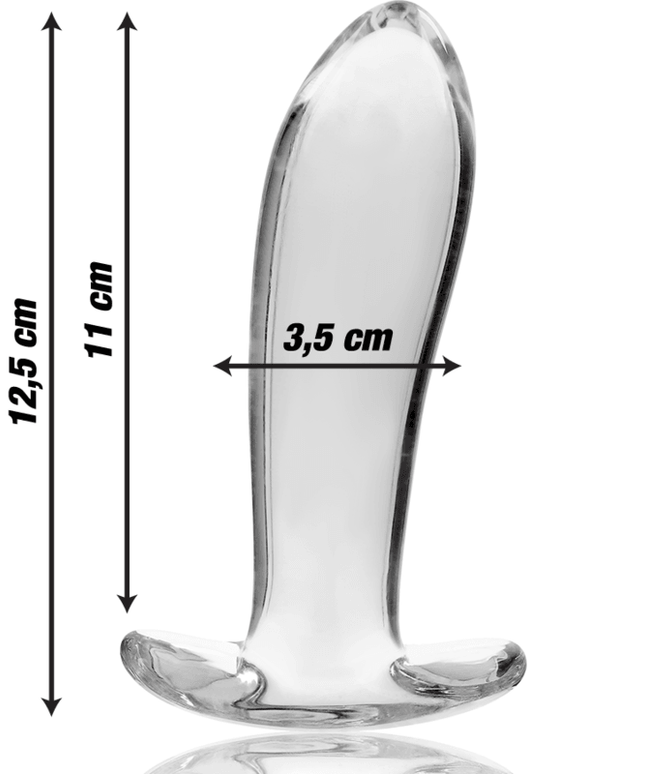 nebula series by ibiza modello 5 plug anale vetro borosilicato trasparente 12 5 cm o 3 5 cm