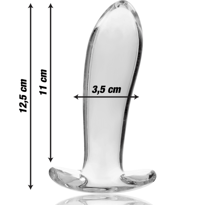 nebula series by ibiza modello 5 plug anale vetro borosilicato trasparente 12 5 cm o 3 5 cm