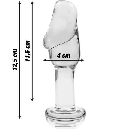 nebula series by ibiza modello 6 plug anale vetro borosilicato trasparente 12 5 cm o 4 cm