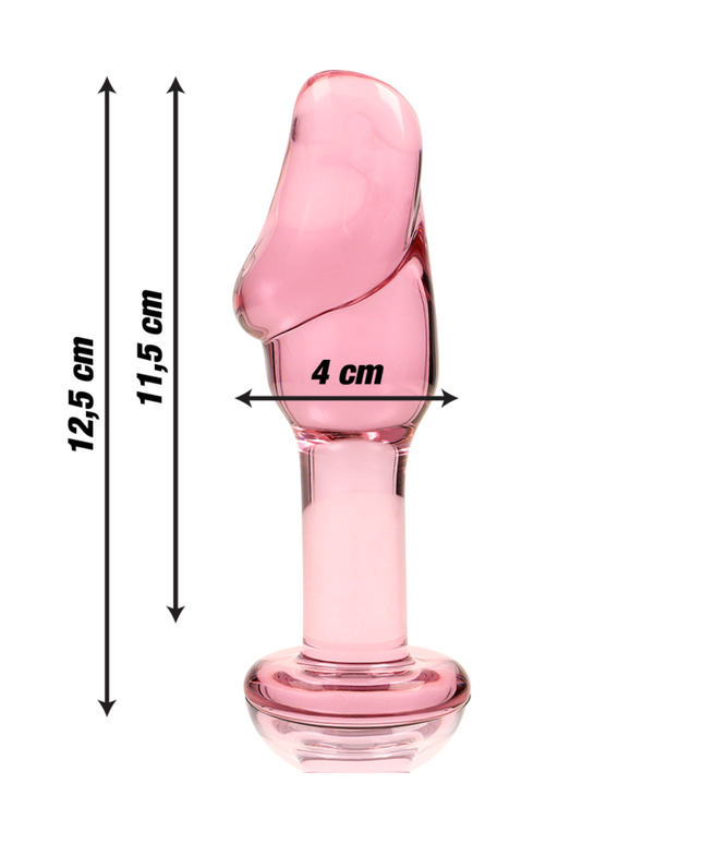NEBULA SERIES BY IBIZA - MODELLO 6 PLUG ANALE VETRO BOROSILICATO TRASPARENTE 12.5 CM -O- 4 CM
