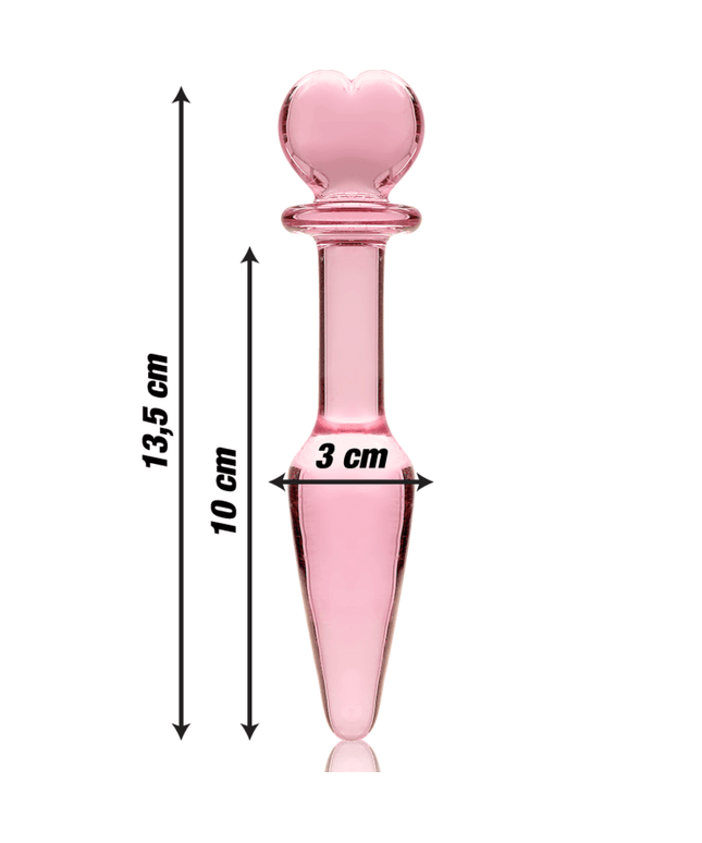 nebula series by ibiza modello 7 plug anale vetro borosilicato trasparente 13 5 cm o 3 cm
