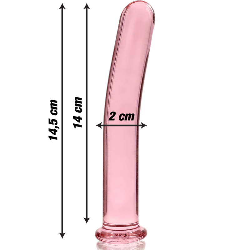 nebula series by ibiza modello 8 dildo in vetro borosilicato trasparente 14 5 cm o 2 cm