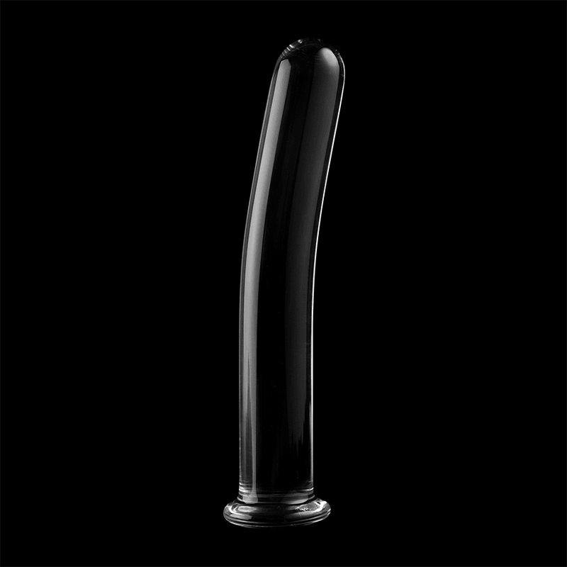 nebula series by ibiza modello 9 dildo in vetro borosilicato trasparente 15 5 cm o 2 5 cm