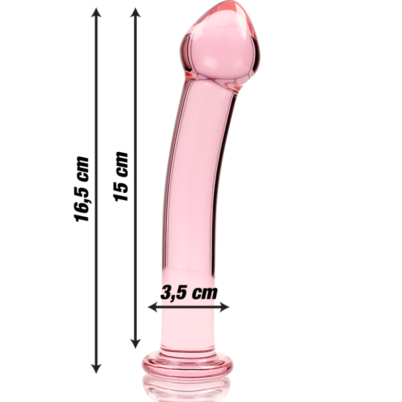 nebula series by ibiza modello 11 dildo in vetro borosilicato trasparente 16 cm o 3 cm