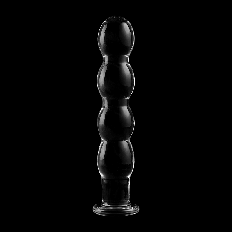 nebula series by ibiza modello 10 dildo in vetro borosilicato trasparente 16 5 cm o 3 5 cm