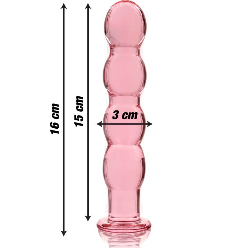 nebula series by ibiza modello 10 dildo in vetro borosilicato trasparente 16 5 cm o 3 5 cm