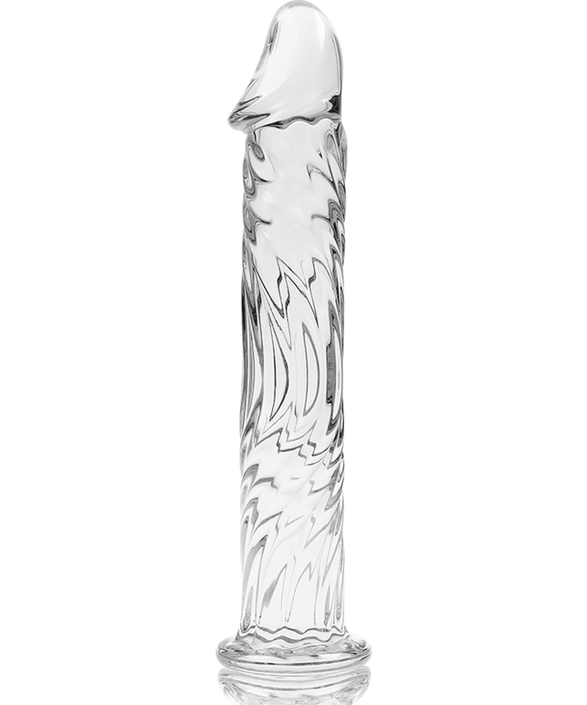 nebula series by ibiza modello 12 dildo in vetro borosilicato trasparente 17 cm o 3 5 cm