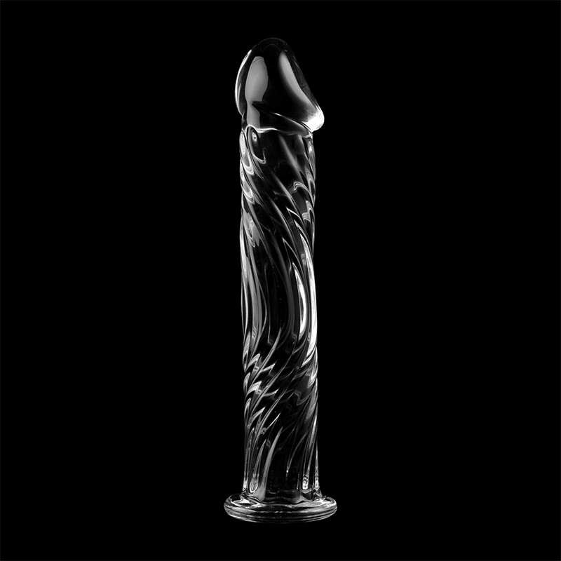 nebula series by ibiza modello 12 dildo in vetro borosilicato trasparente 17 cm o 3 5 cm