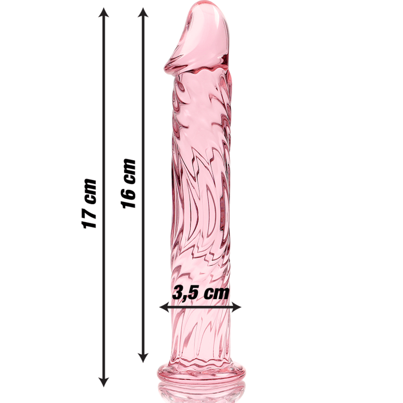 nebula series by ibiza modello 12 dildo in vetro borosilicato trasparente 17 cm o 3 5 cm