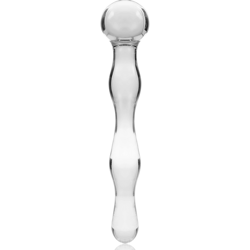 nebula series by ibiza modello 13 dildo in vetro borosilicato trasparente 18 cm o 3 5 cm