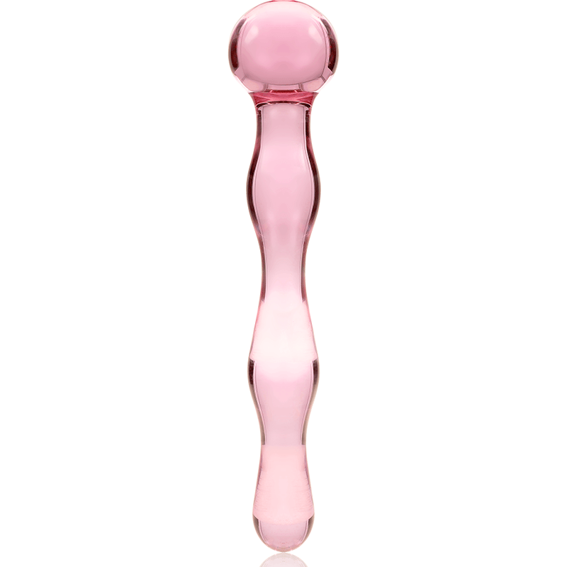 nebula series by ibiza modello 13 dildo in vetro borosilicato trasparente 18 cm o 3 5 cm