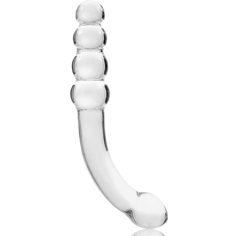 nebula series by ibiza modello 14 dildo in vetro borosilicato trasparente 18 5 cm o 3 cm