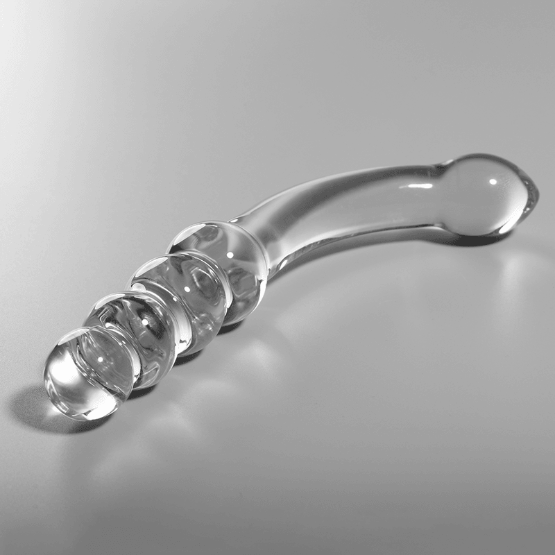 nebula series by ibiza modello 14 dildo in vetro borosilicato trasparente 18 5 cm o 3 cm