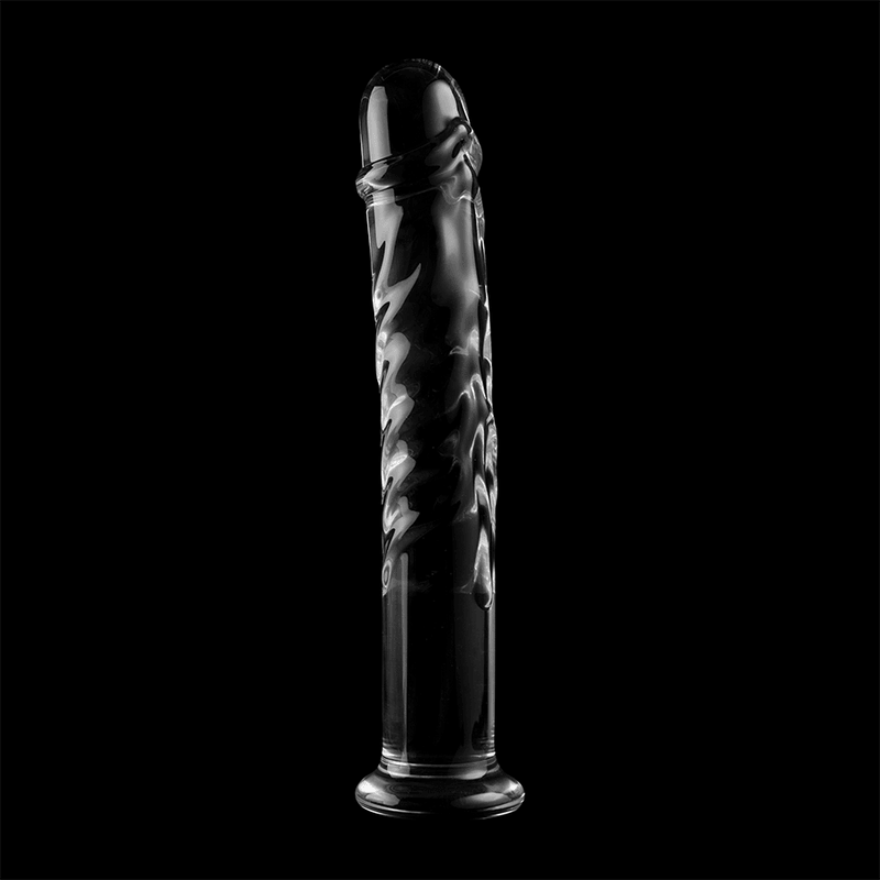 nebula series by ibiza modello 16 dildo in vetro borosilicato trasparente 18 5 cm o 3 cm