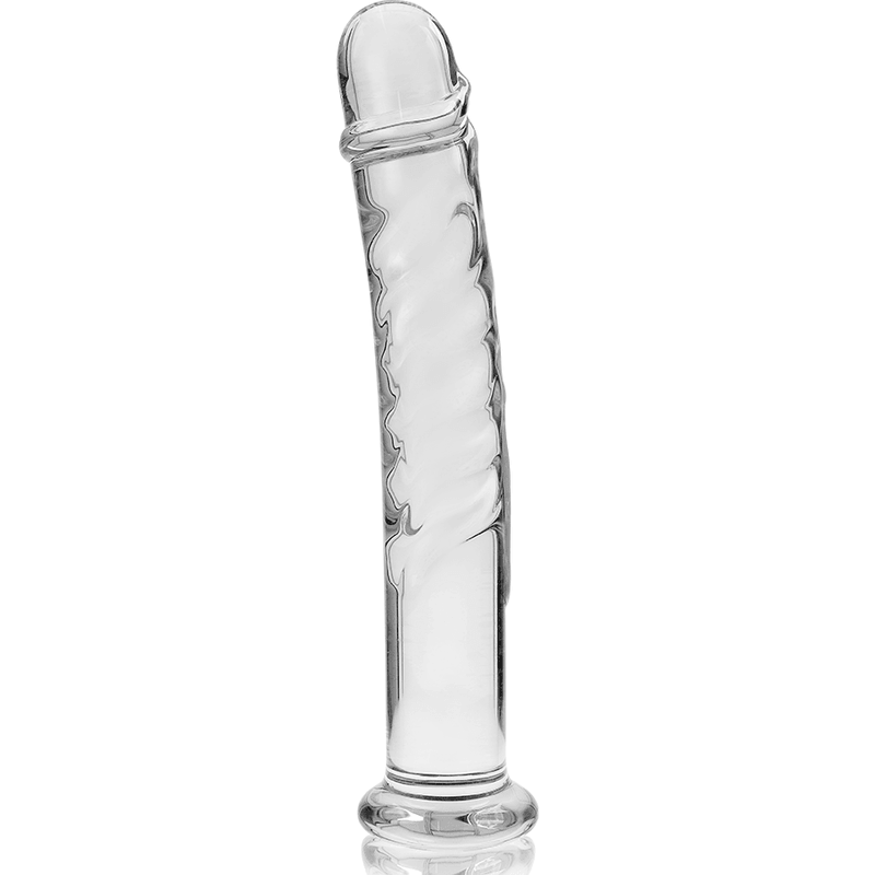 nebula series by ibiza modello 16 dildo in vetro borosilicato trasparente 18 5 cm o 3 cm