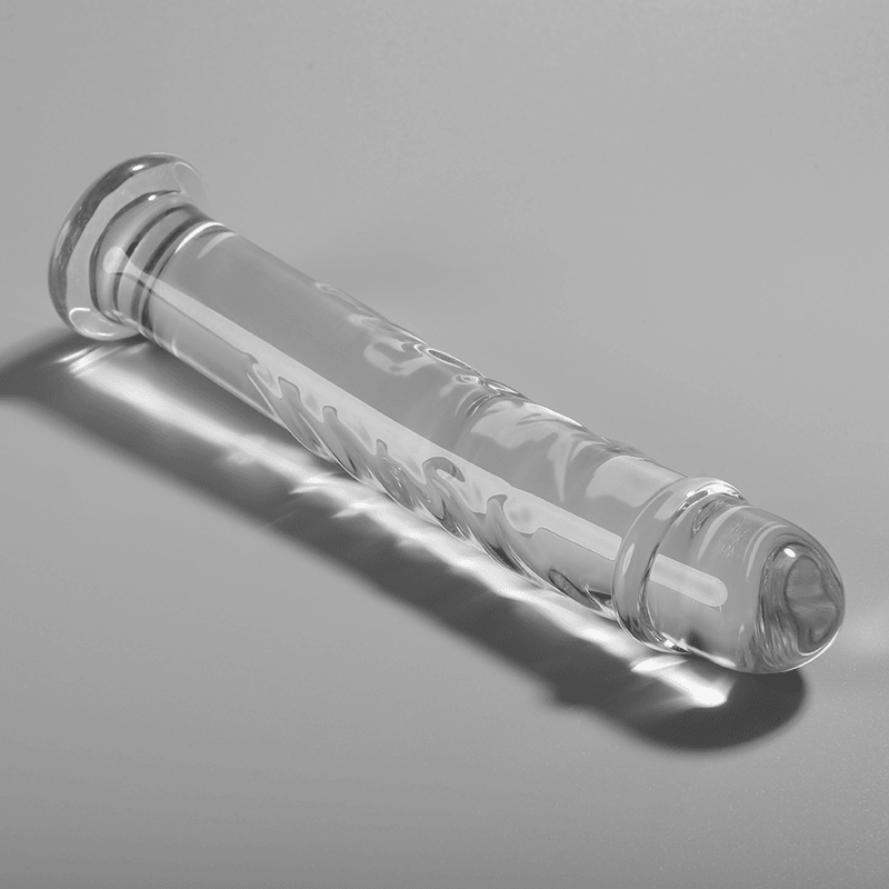 nebula series by ibiza modello 16 dildo in vetro borosilicato trasparente 18 5 cm o 3 cm