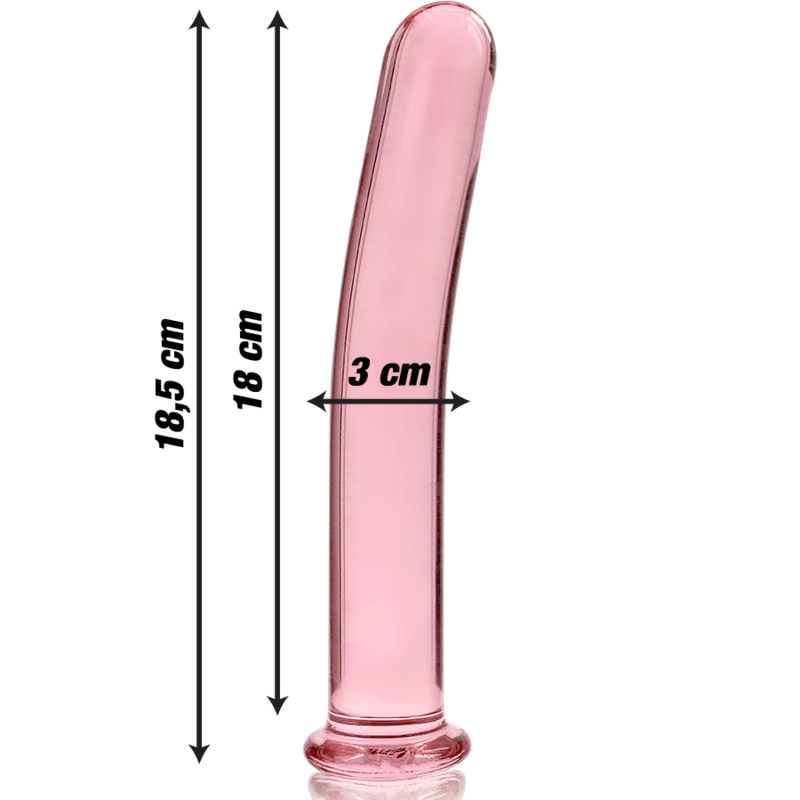 nebula series by ibiza modello 17 dildo in vetro borosilicato trasparente 18 5 cm o 3 cm