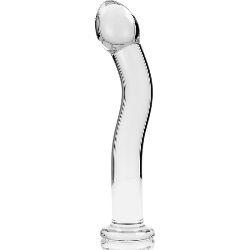 nebula series by ibiza modello 18 dildo in vetro borosilicato trasparente 18 5 cm o 3 5 cm