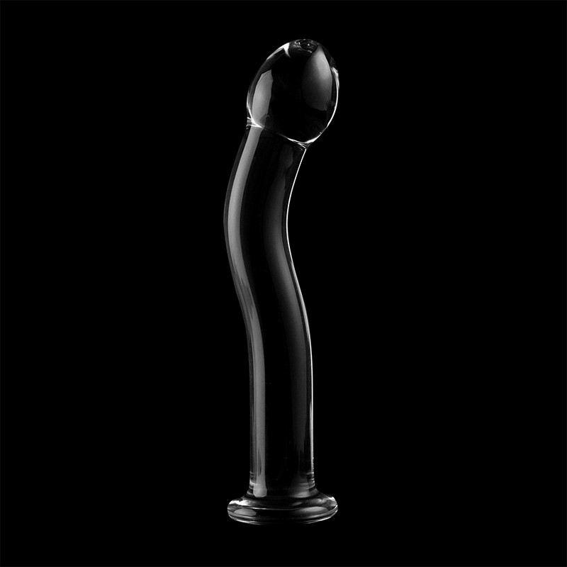 nebula series by ibiza modello 18 dildo in vetro borosilicato trasparente 18 5 cm o 3 5 cm