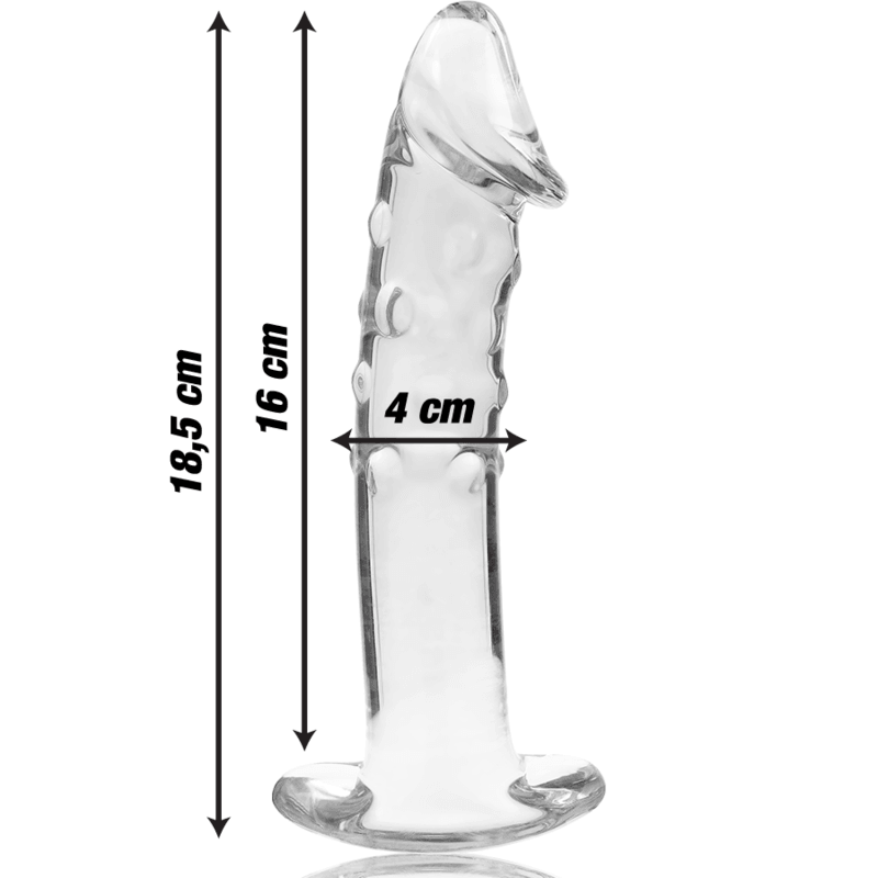 nebula series by ibiza modello 19 dildo in vetro borosilicato trasparente 18 5 cm o 4 cm