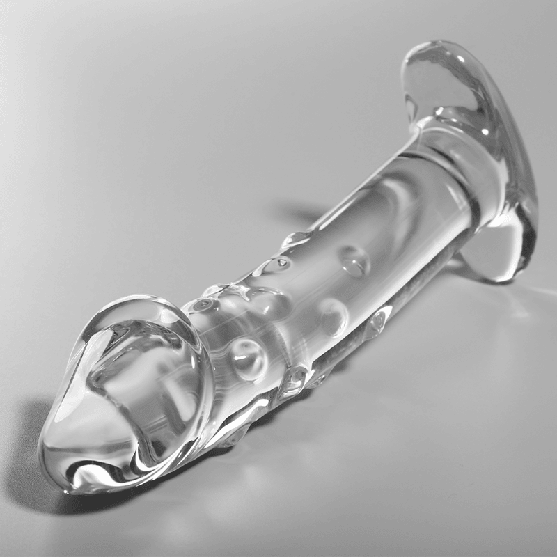 nebula series by ibiza modello 19 dildo in vetro borosilicato trasparente 18 5 cm o 4 cm