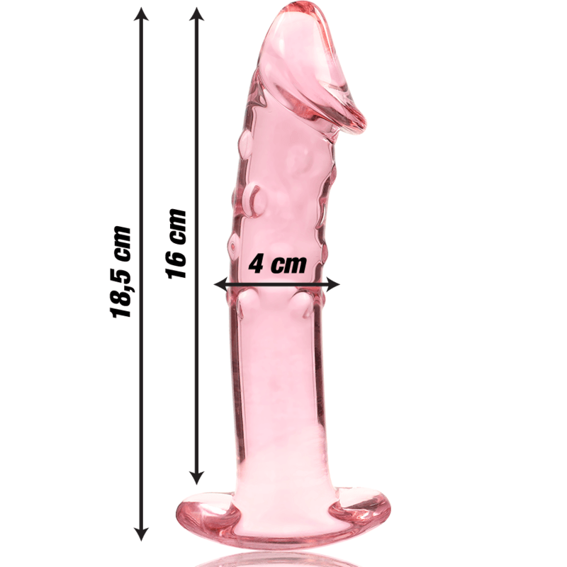 nebula series by ibiza modello 19 dildo in vetro borosilicato trasparente 18 5 cm o 4 cm