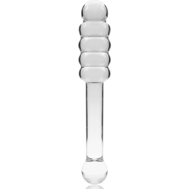 nebula series by ibiza modello 20 dildo in vetro borosilicato trasparente 20 5 cm o 3 cm