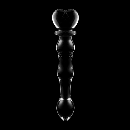 nebula series by ibiza modello 21 dildo in vetro borosilicato trasparente 20 5 cm o 3 5 cm