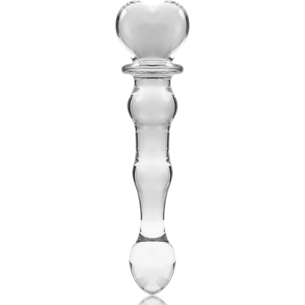 nebula series by ibiza modello 21 dildo in vetro borosilicato trasparente 20 5 cm o 3 5 cm