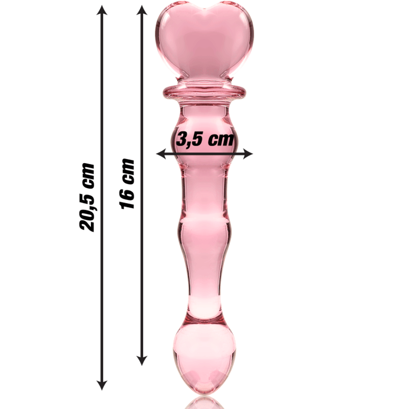 nebula series by ibiza modello 21 dildo in vetro borosilicato trasparente 20 5 cm o 3 5 cm