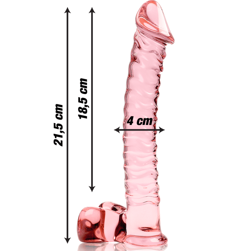 nebula series by ibiza modello 23 dildo in vetro borosilicato trasparente 21 5 cm o 4 cm