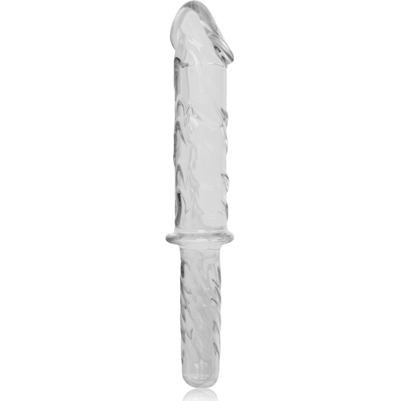 nebula series by ibiza modello 24 dildo in vetro borosilicato trasparente 28 5 cm o 5 cm