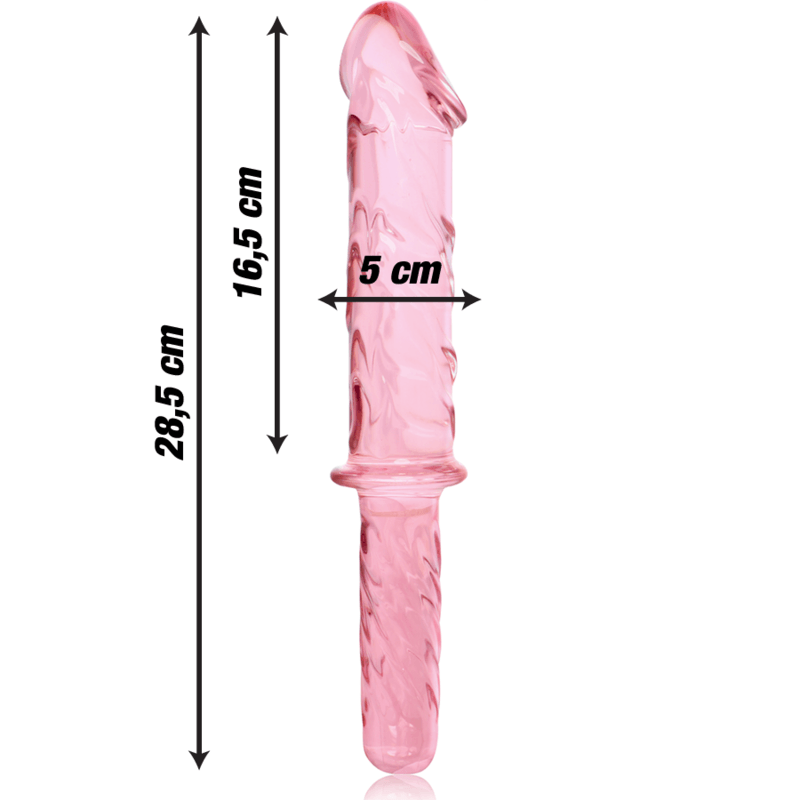 nebula series by ibiza modello 24 dildo in vetro borosilicato trasparente 28 5 cm o 5 cm