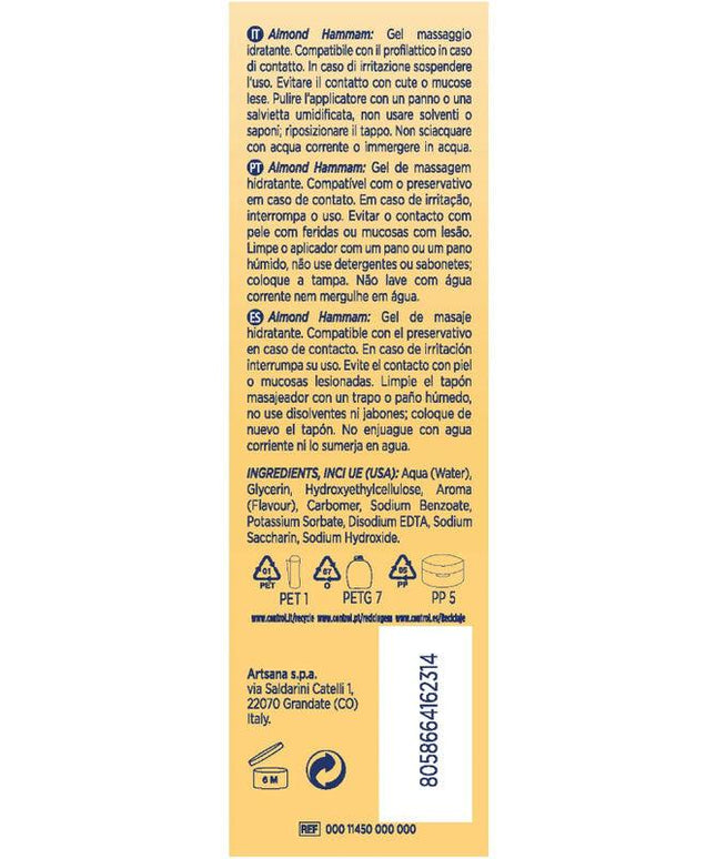 control gel da massaggio hammam alle mandorle 3 in 1 200 ml
