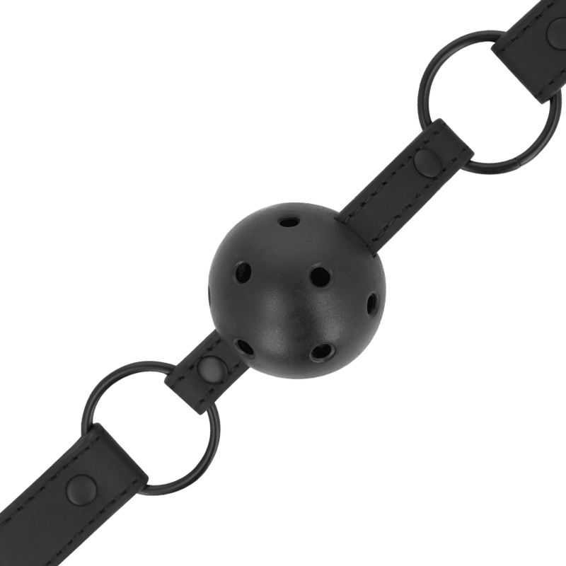 intense fetish ball gag in pelle vegana