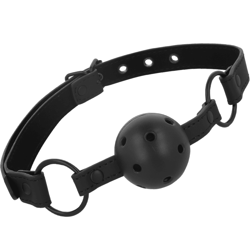 intense fetish ball gag in pelle vegana