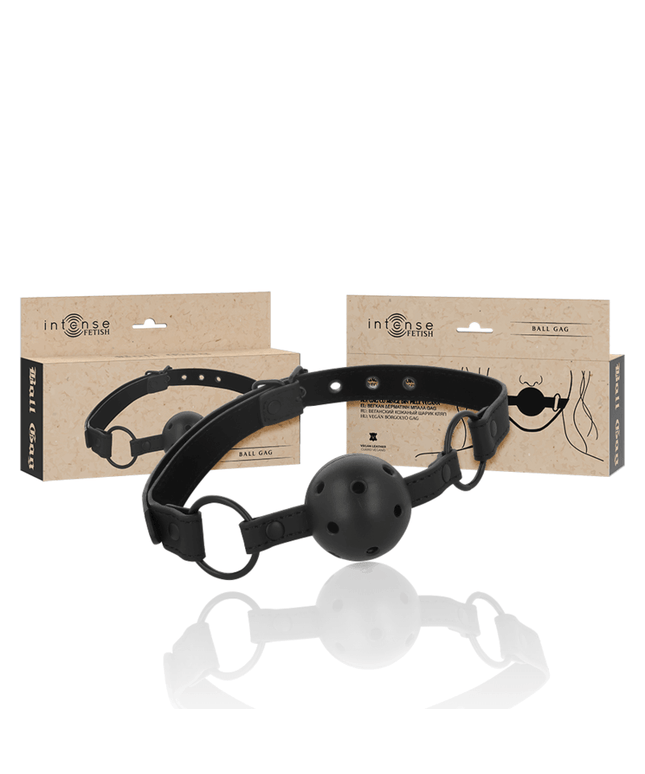 intense fetish ball gag in pelle vegana