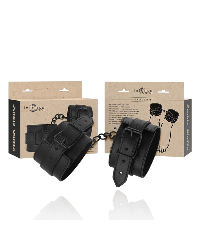 intense fetish polsini alla caviglia in pelle vegana