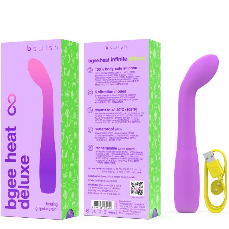 b swish bgee heat infinite deluxe vibratore ricaricabile lavanda silicone