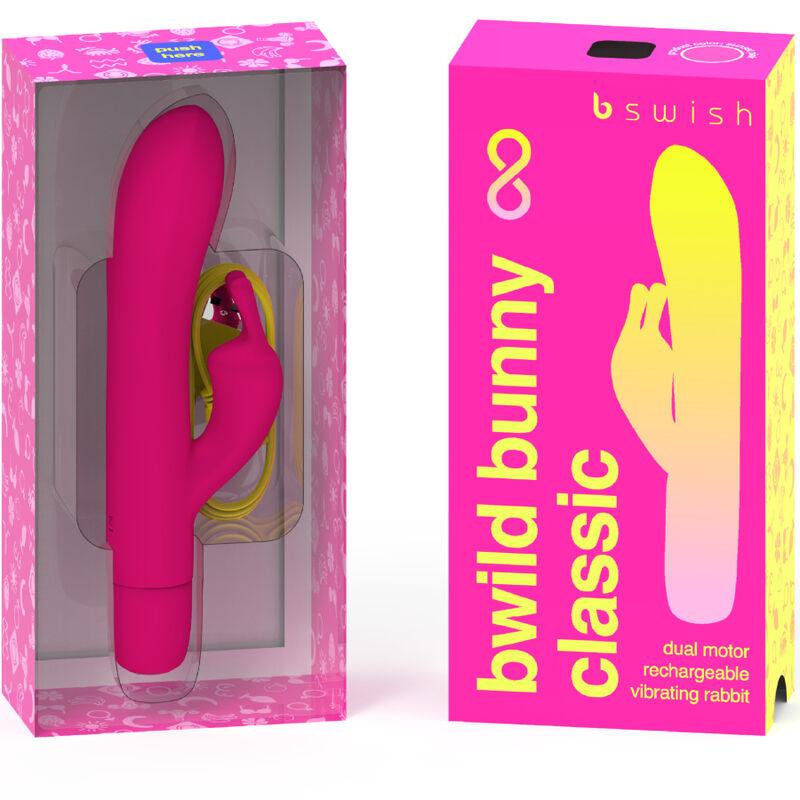 b swish bwild bunny infinite classic vibratore ricaricabile in silicone rosa