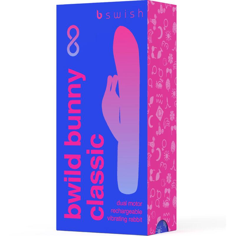 b swish bwild bunny infinite classic vibratore ricaricabile in silicone blu