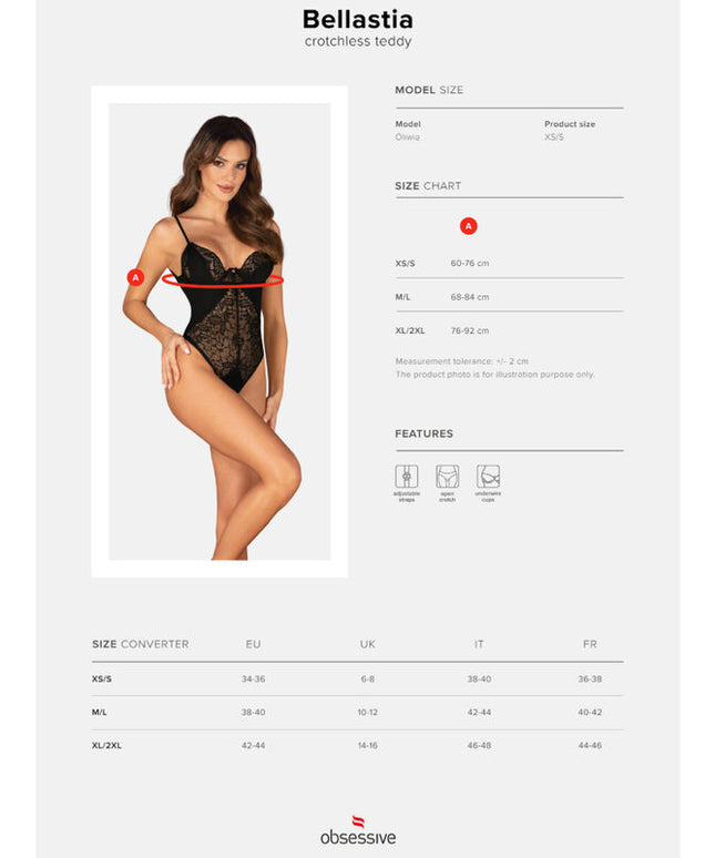 OBSESSIVE - BELLASTIA CROTCHLESS TEDDY M/L